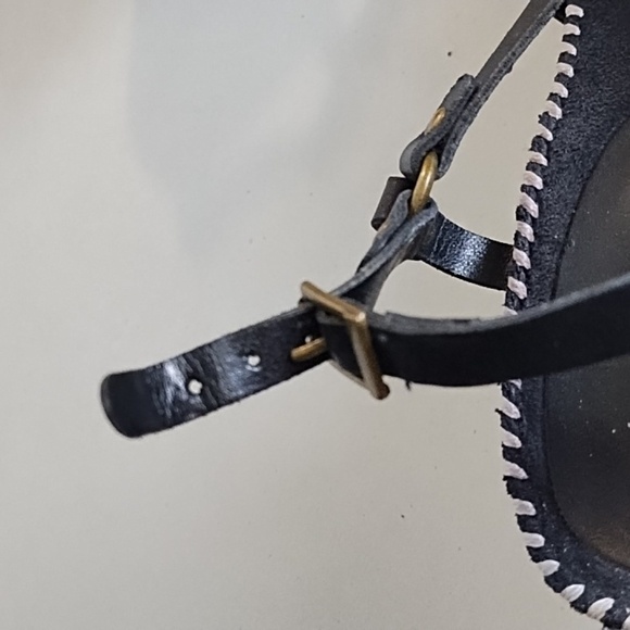 Aerosoles What's What Black Wedge Sandal anti slip sole whip stitching 7.5 - Picture 11 of 15